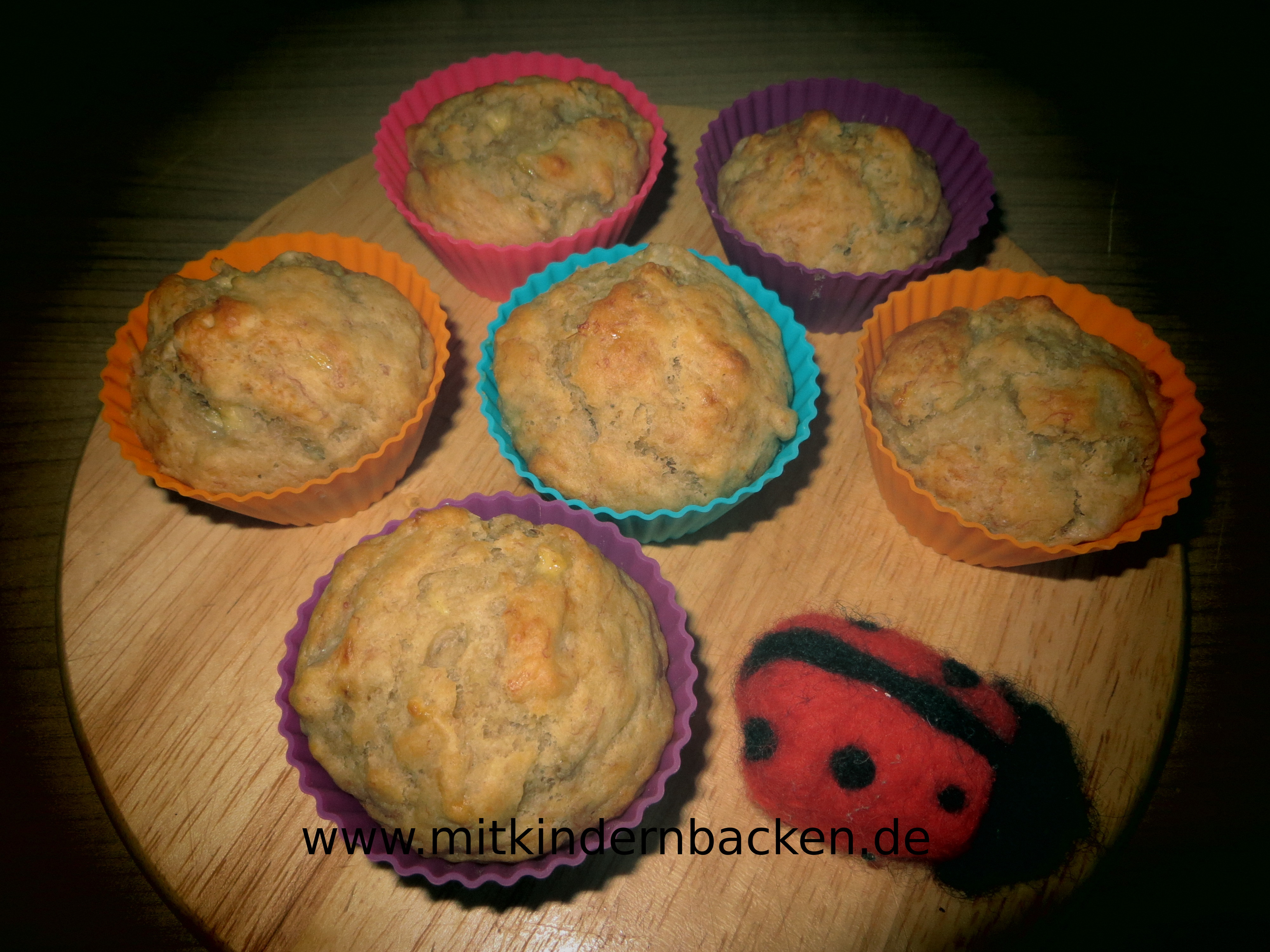 Vegane Bananenmuffins - Mit Kindern backen - ohne Zucker