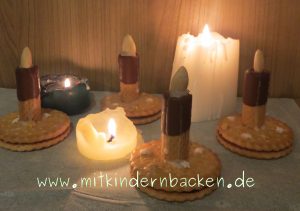 Kerzen zum Naschen und echte Kerzen