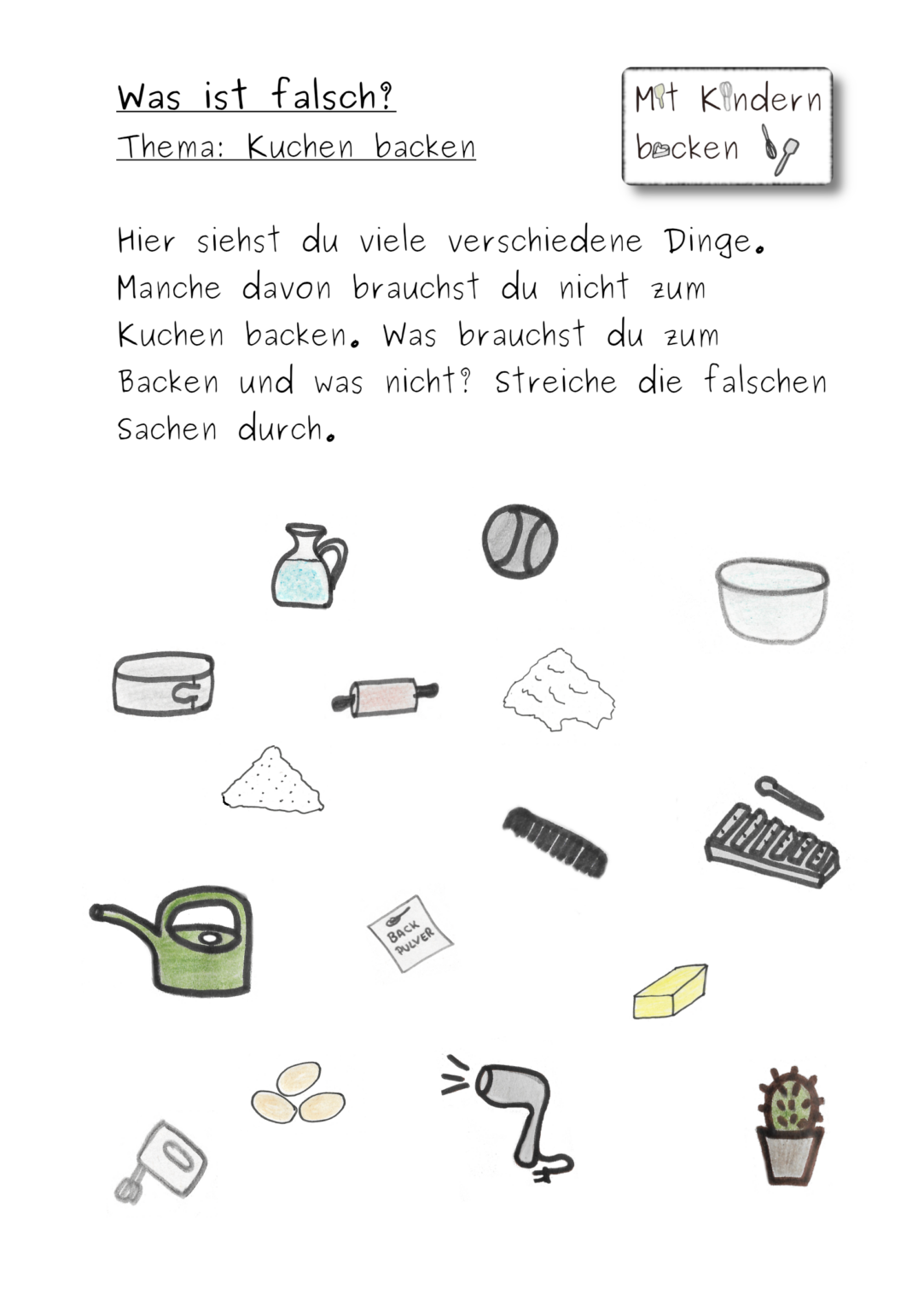 Kinderrätsel zum Thema Backen Mit Kindern backen