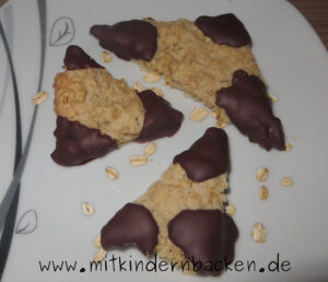 Haferflockenecken mit Schokoladenecken