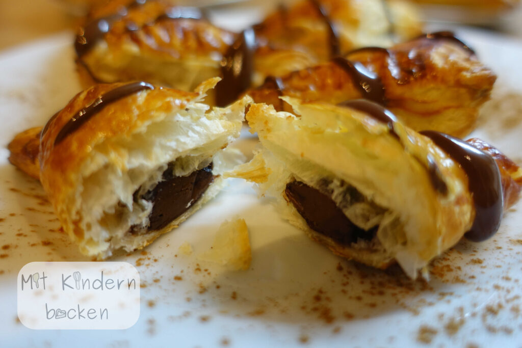 Schokotaschen mit Nuss-Nougat-Creme - Mit Kindern backen