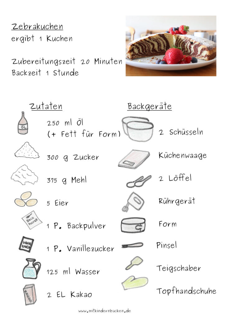 Rezept für Zebrakuchen